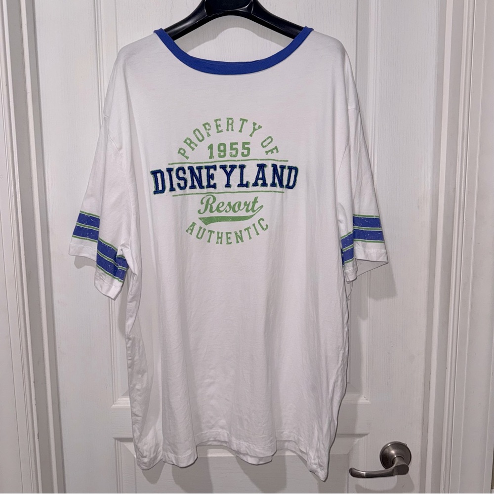 Disney Parks Disneyland Resort 1955 Ringer T Shirt Stitched Spellout XXL 2XL
